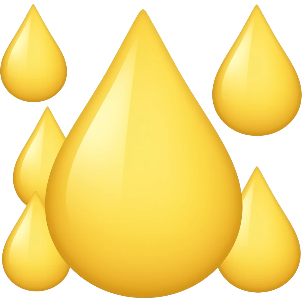 Yellow rain drops emoji
