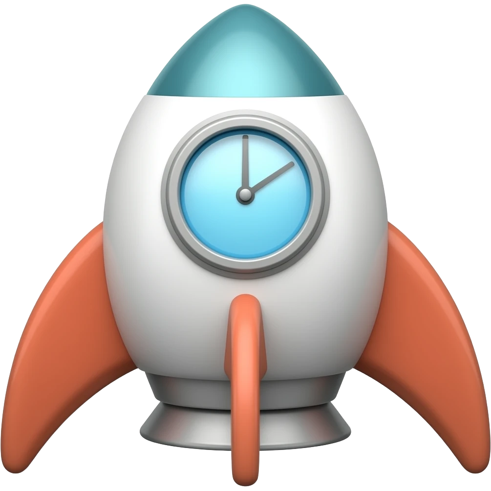 una maquina espacial con un reloj emoji