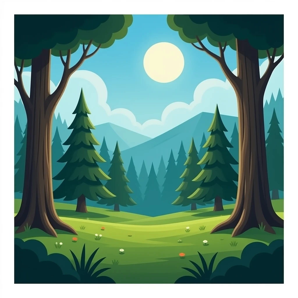 hacme un paisaje, el paisaje es miedo y es de dia emoji