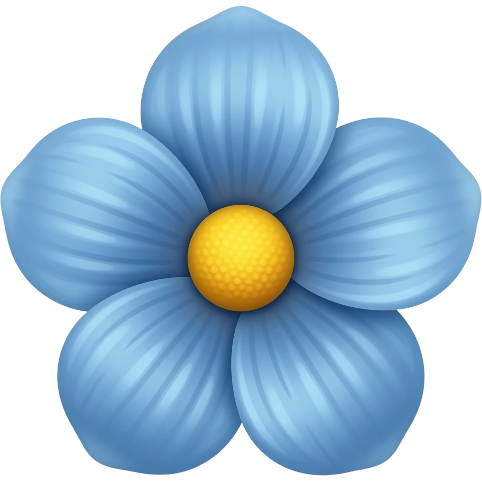 Blue flower emoji