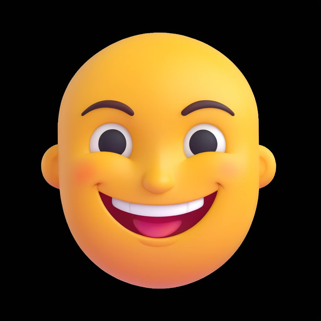 A smug-looking emoji with a wide, crooked grin and half-closed eyes, giving a cocky vibe, whilst mewing with his white hand pointing at his sharp jawline, showcasing a "sigma" look. emoji