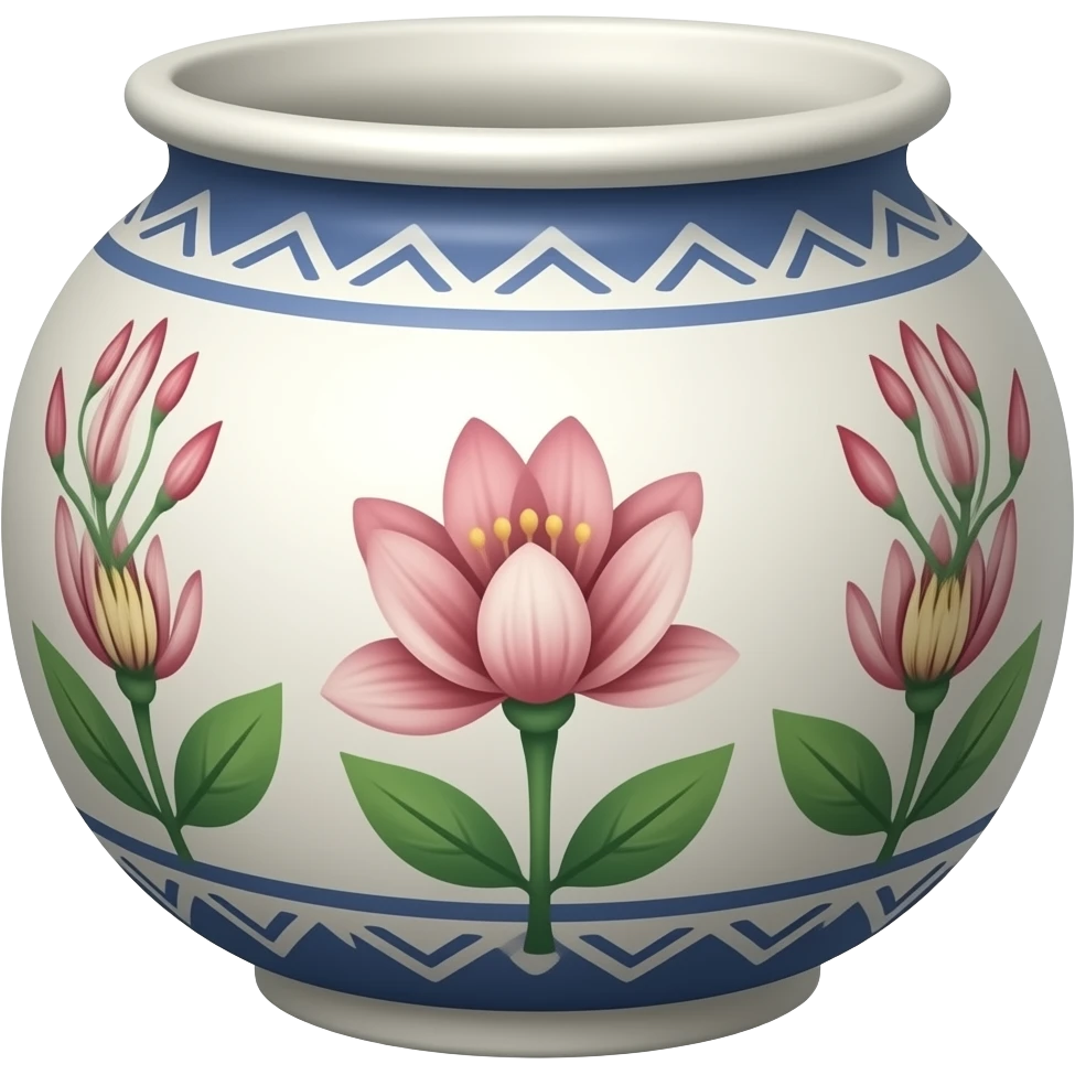 floral pottery emoji