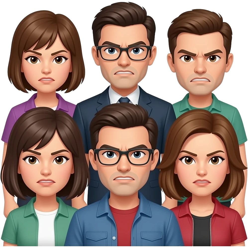 grupo enfadado emoji