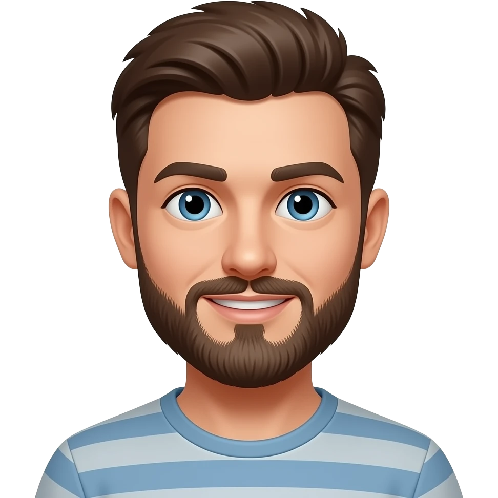 молодой парень с бородой emoji