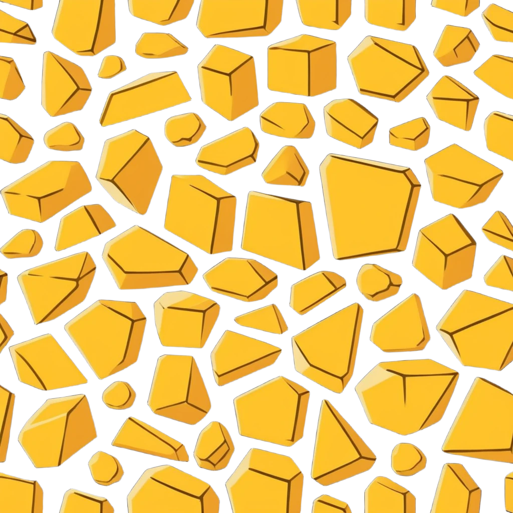 Gold rocks emoji