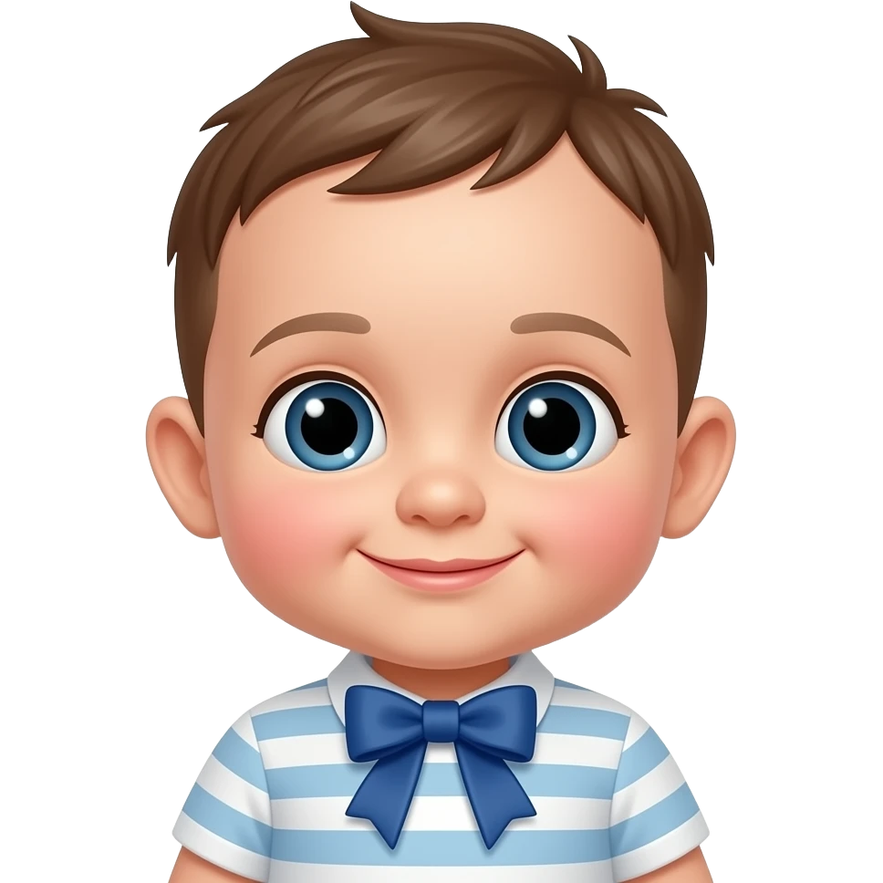 Bebe con lazos emoji