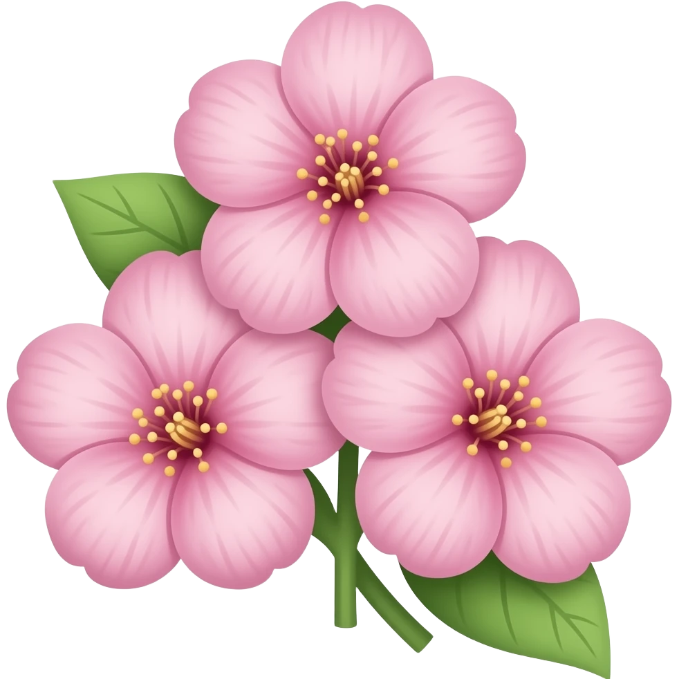Pink flowers emoji