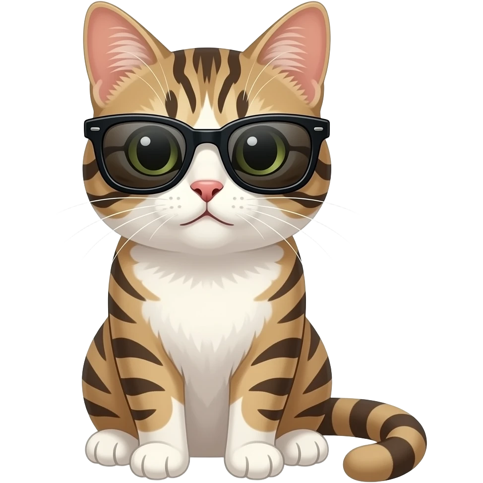 Cat wearing sunglasses emoji