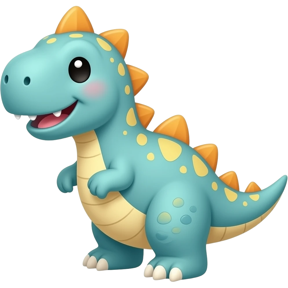 Create a cute happy dinosaur emoji