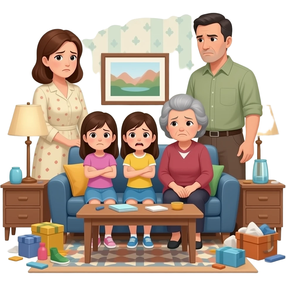 podrias hacer una imagen en base a esto:Conflictos familiares, hijas no colaboran y hay tensiones en casa.
Ambiente familiar deteriorado, desgaste emocional, y desacuerdo sobre ingresar a la suegra en residencia. emoji