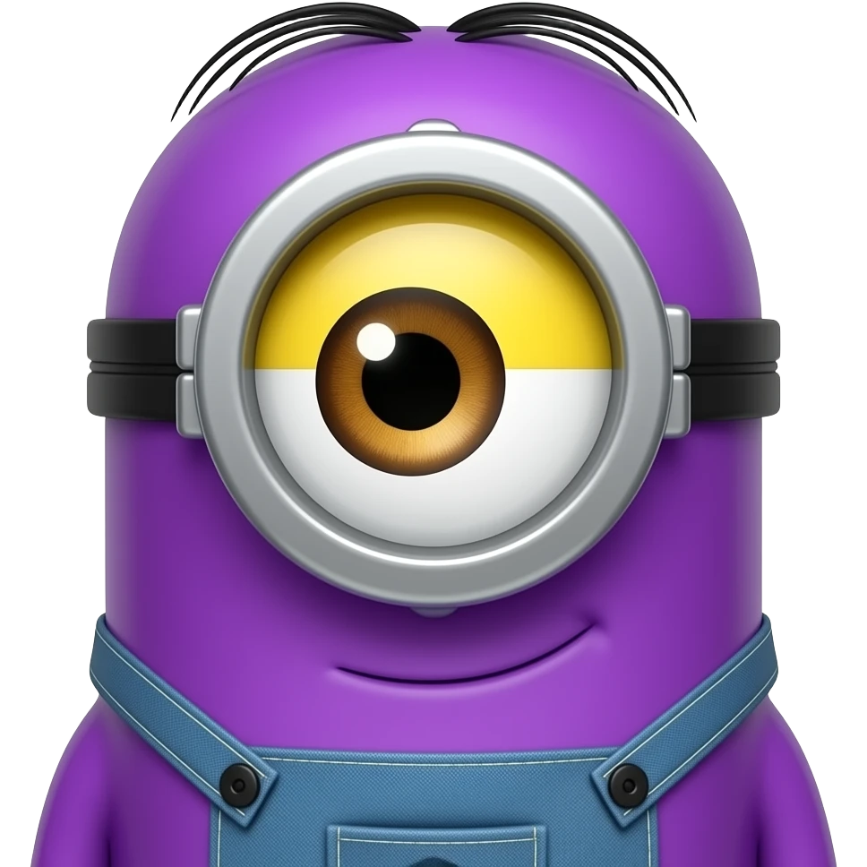 turn a kid with a big forehead into a purple minion emoji