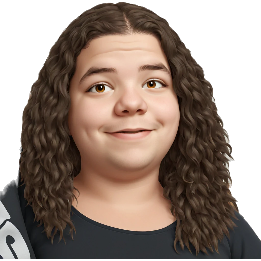 smiling girl indoors portrait emoji