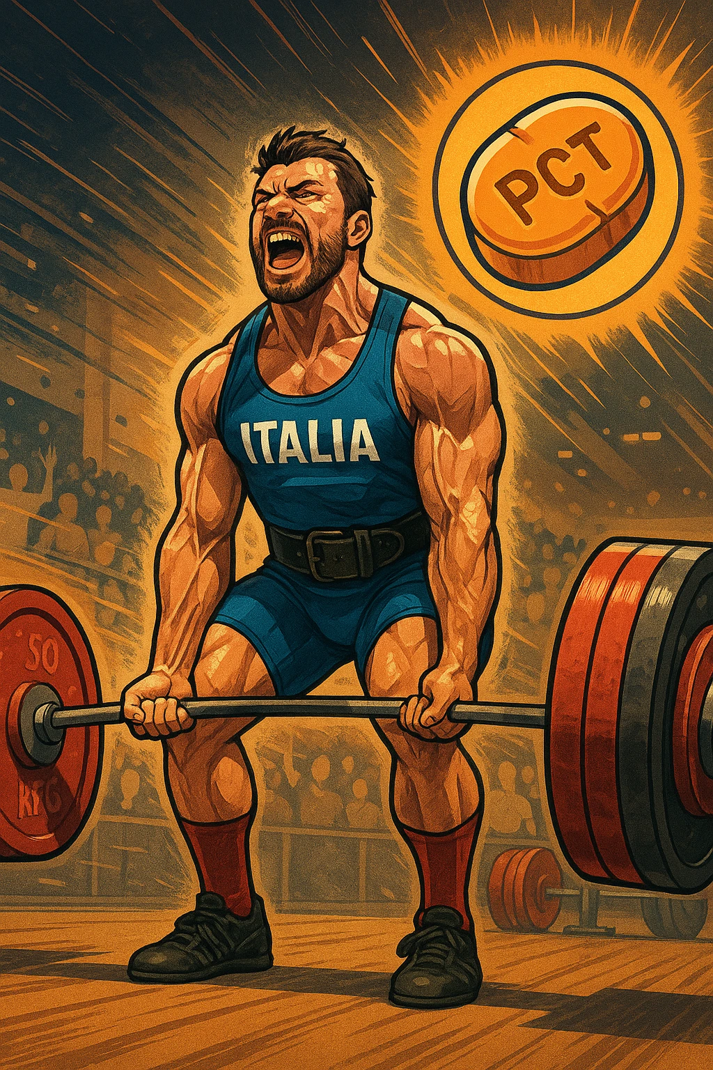 Powerlifter in gara che fa record grazie alla sua "PCT" in italiano emoji
