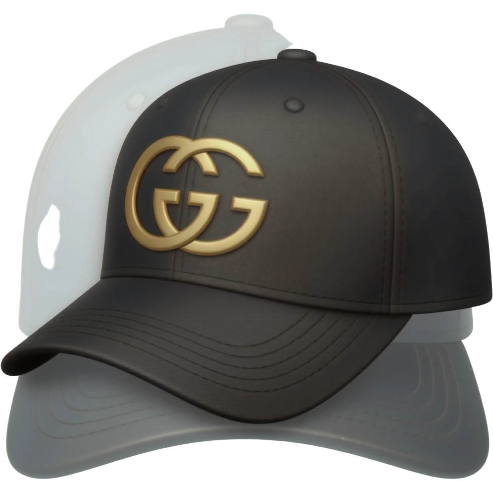casquette gucci noir tourner sur le côté emoji