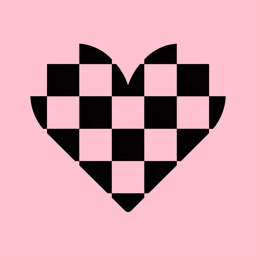 heart with a checkered pattern emoji