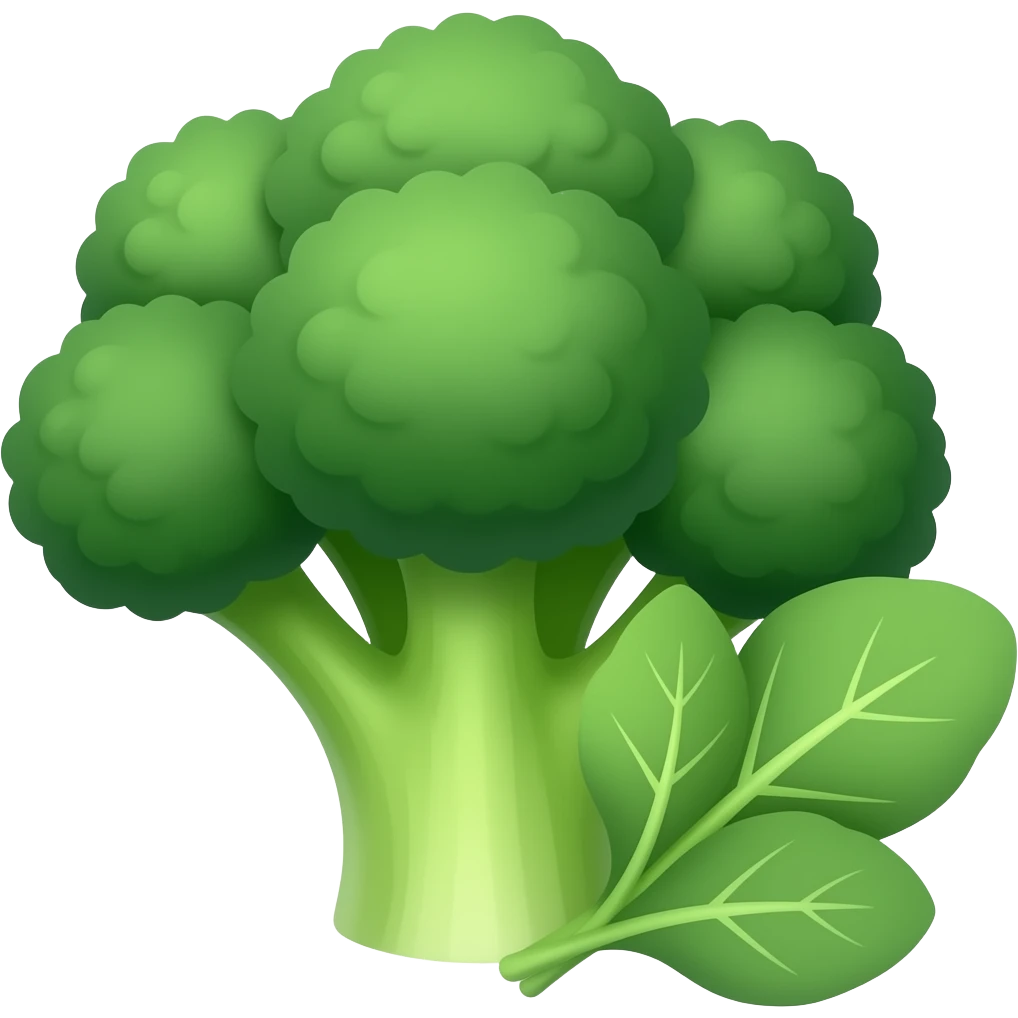 green vegetables broccoli spinach emoji