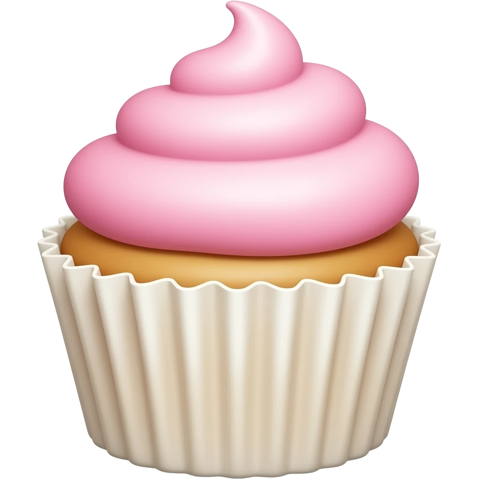 Cupcake with pink icing emoji