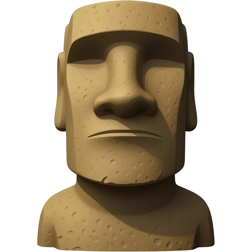 CREA UN EMOJI DE ESTATUA MOAI DE CHILE emoji