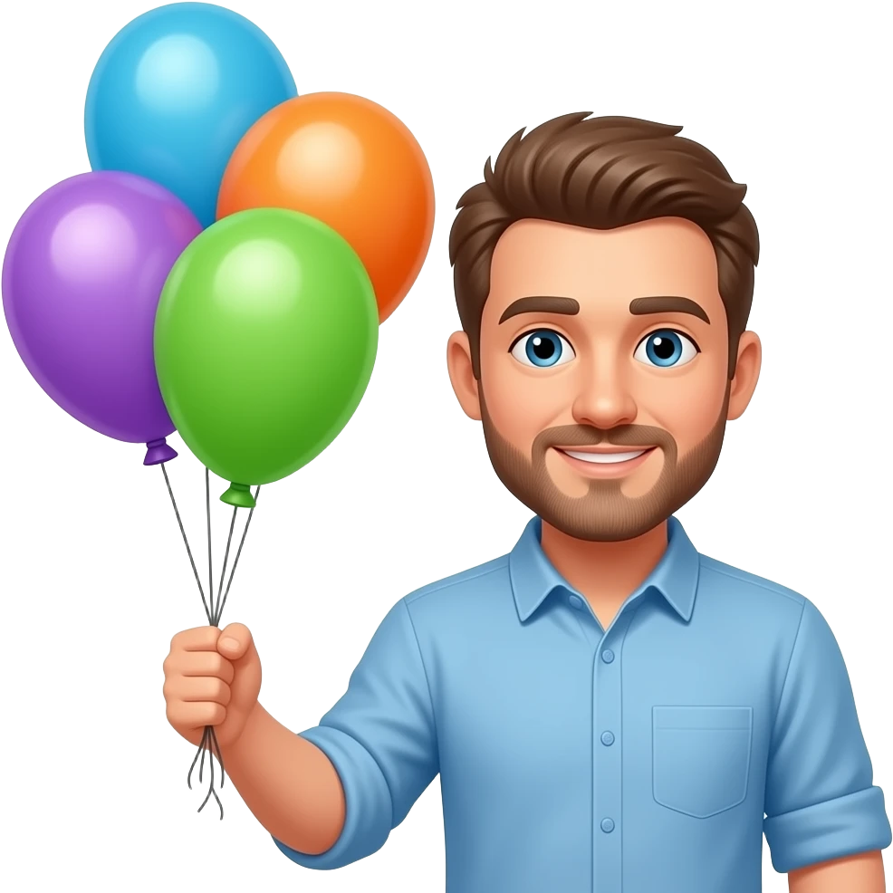 Men balloons emoji