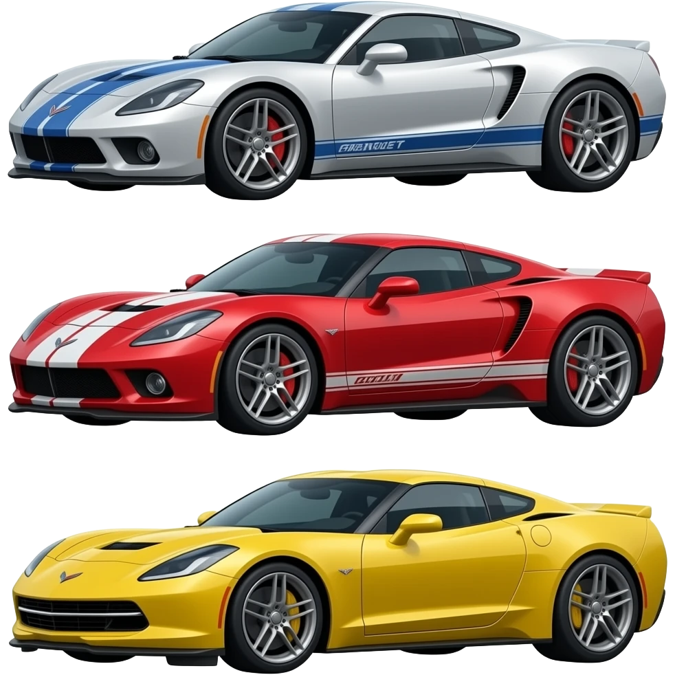 Ford GT Chevy Camaro Chevy Corvette emoji