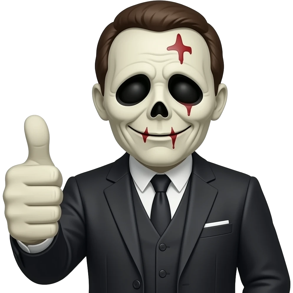 Horror characters with thumbs up emoji