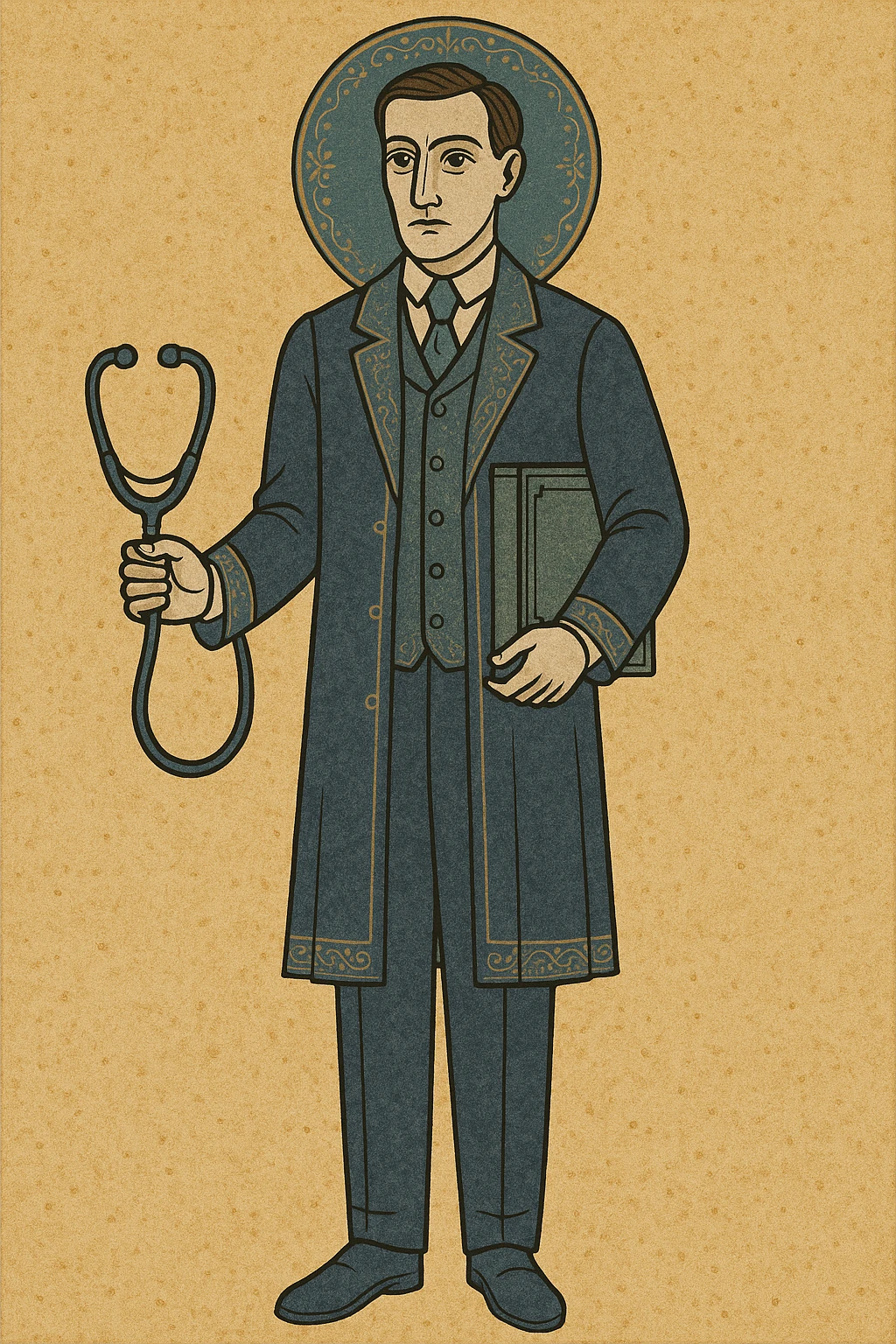 Victorian doctor, full body, formal suit, historical style emoji