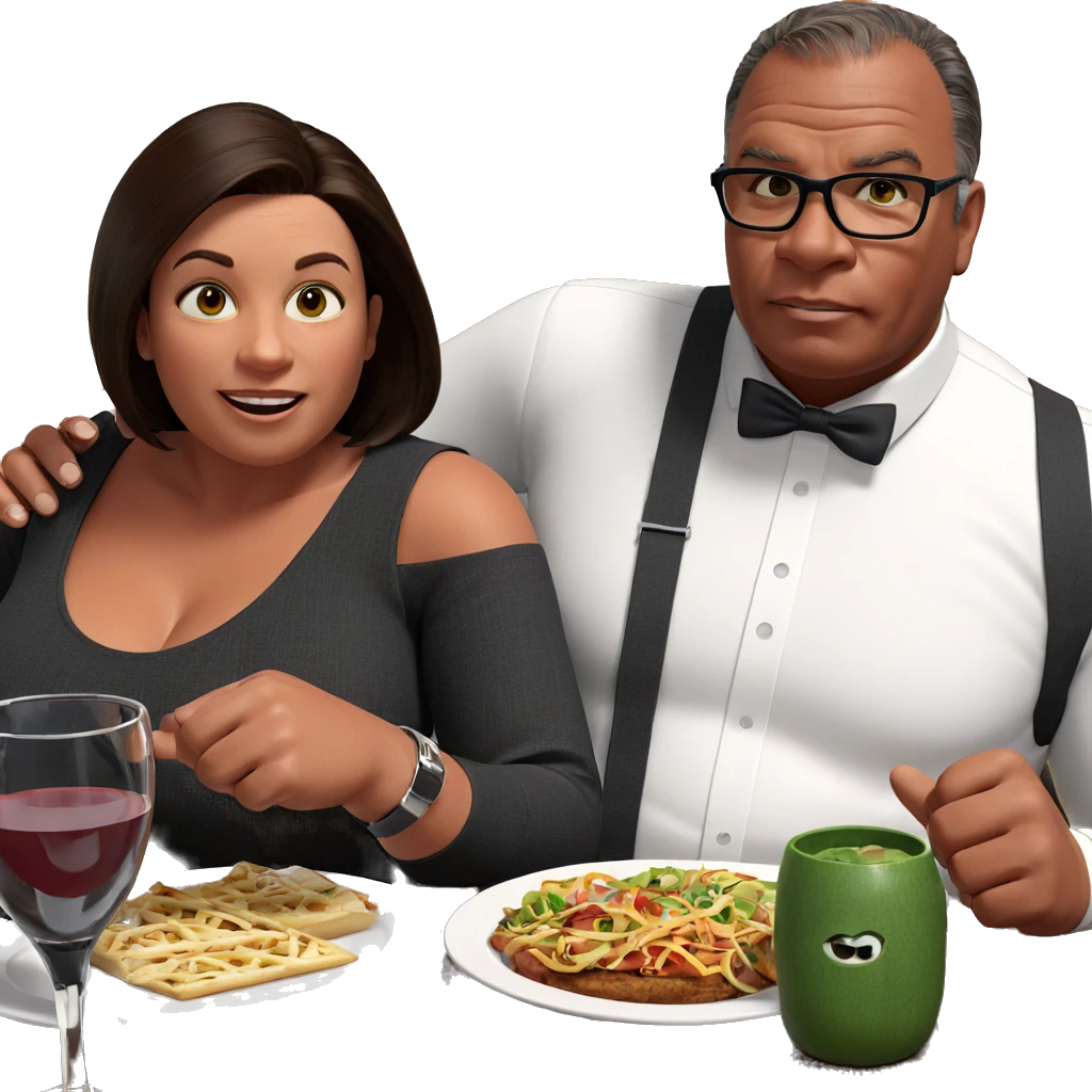 dining with style and friends emoji