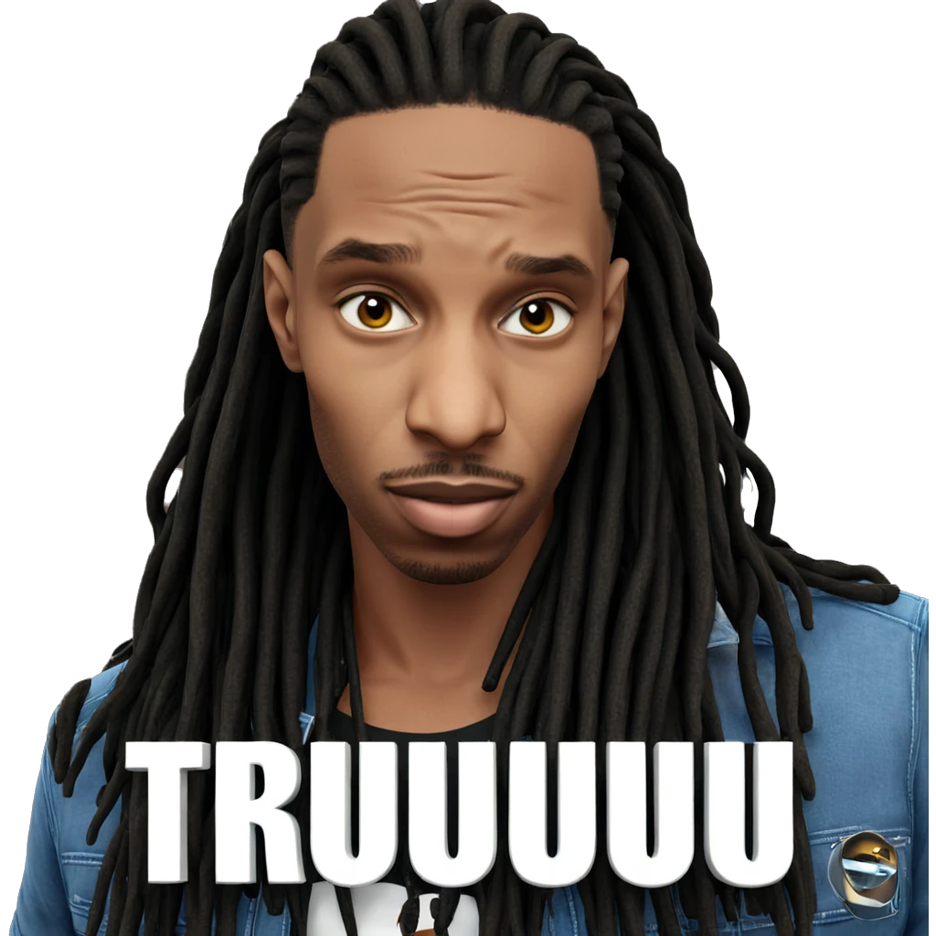 dreadlocked male portrait shot emoji