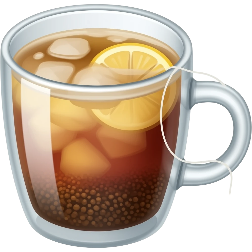 mate servido en una taza con un saco de te emoji