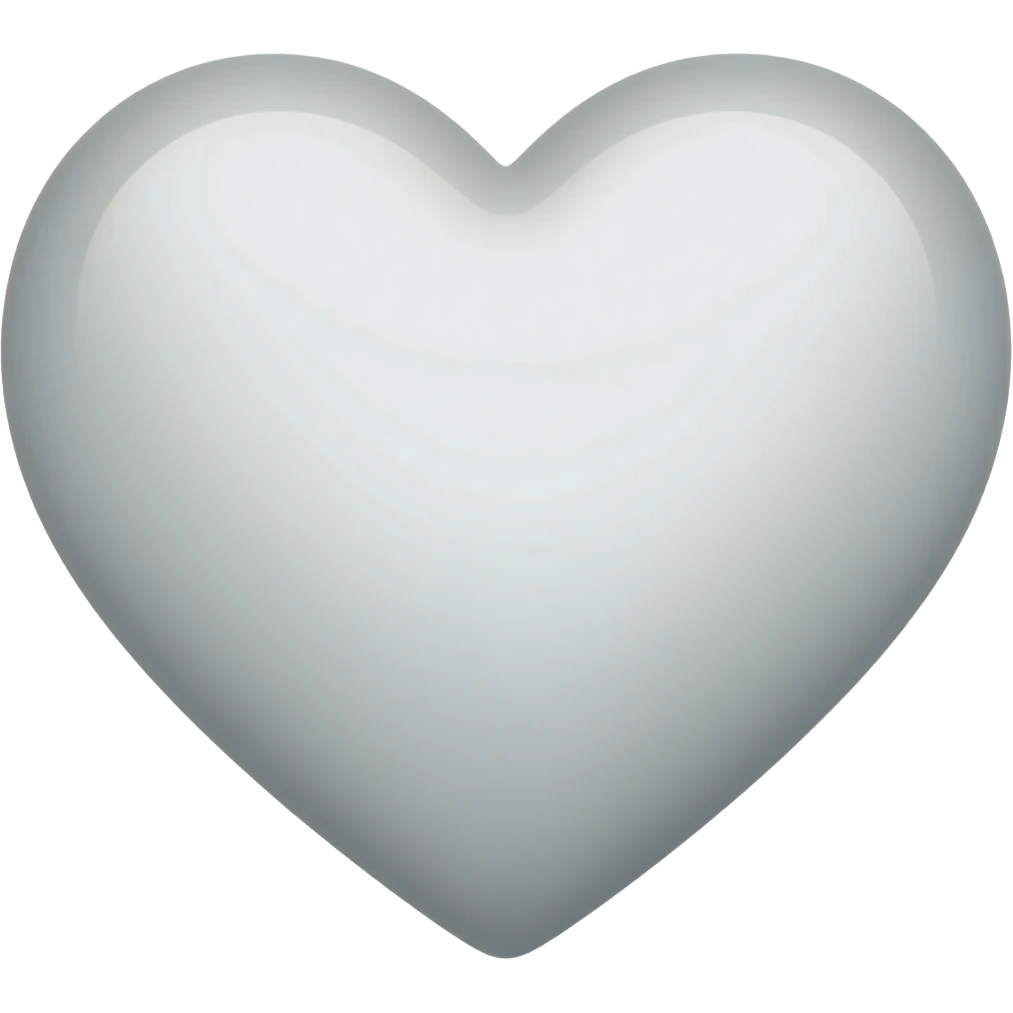 Any heart white emoji