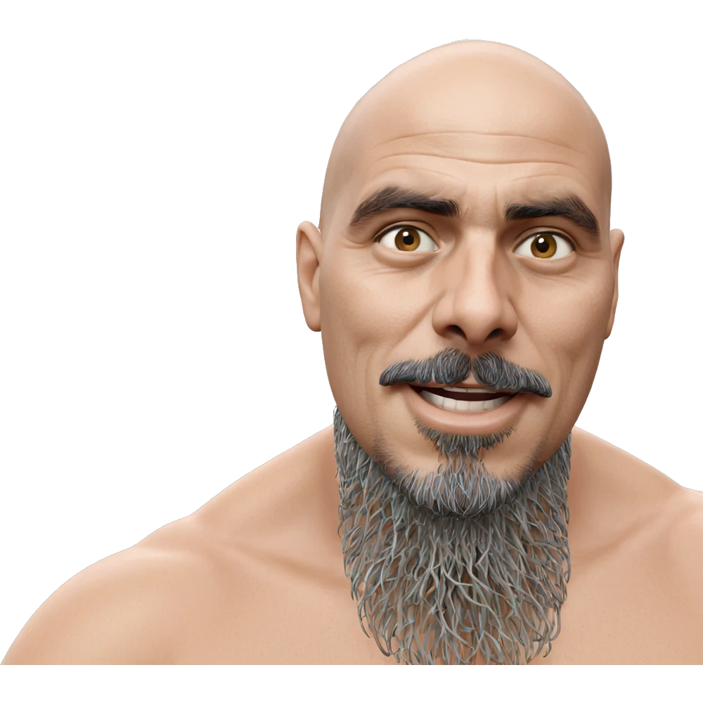 bald man at the ocean emoji