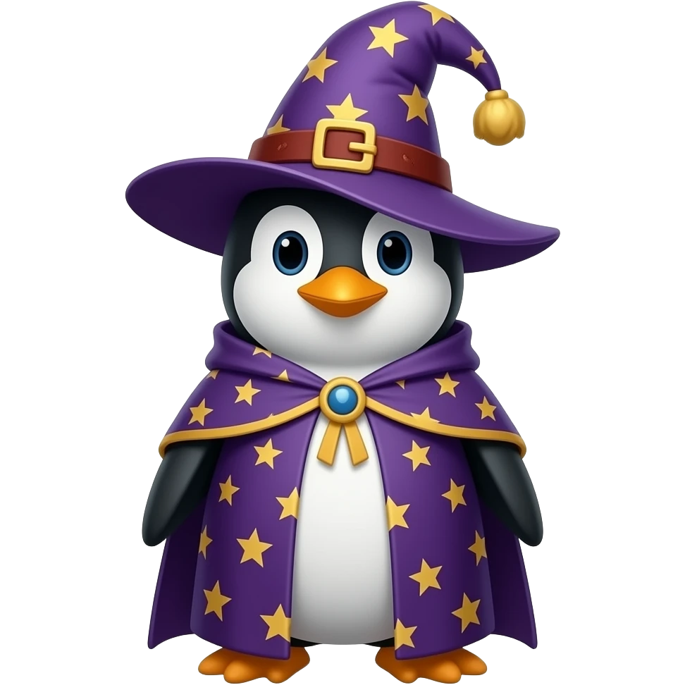 Penguin Wizard emoji