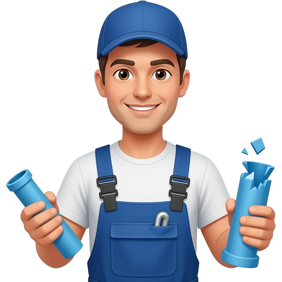 broken blue pvc plumber emoji