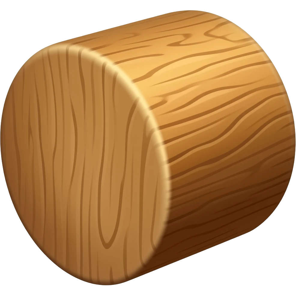Wooden cylinder blocks emoji
