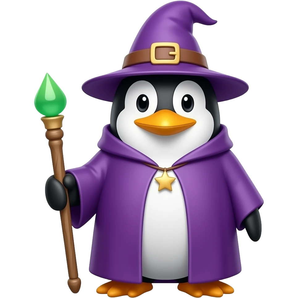 Penguin Wizard emoji