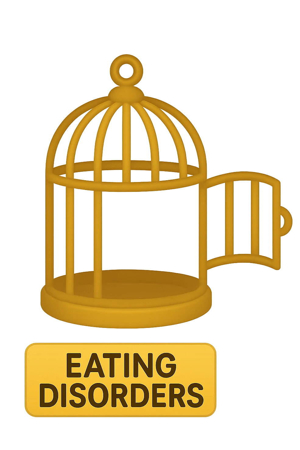 Disturbi alimentari visti come una gabbia stile emoji iphone. emoji