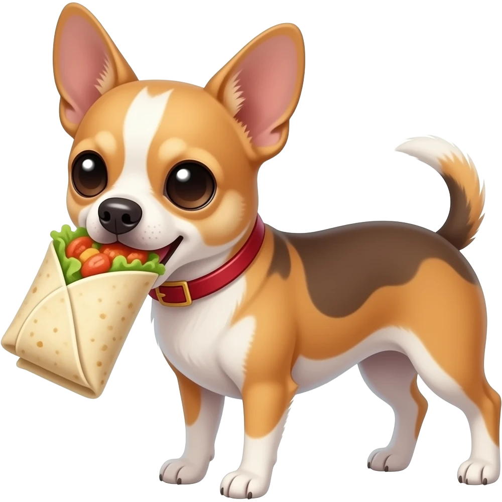 chihuahua eating burrito emoji