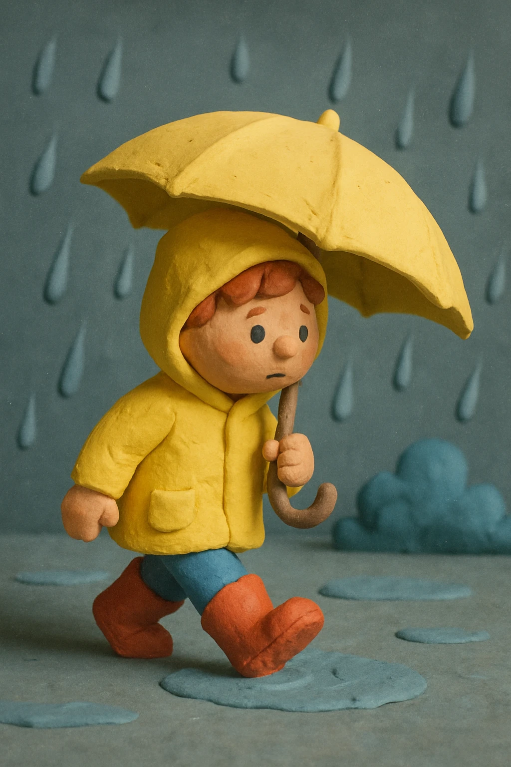 A child walking in the rain emoji