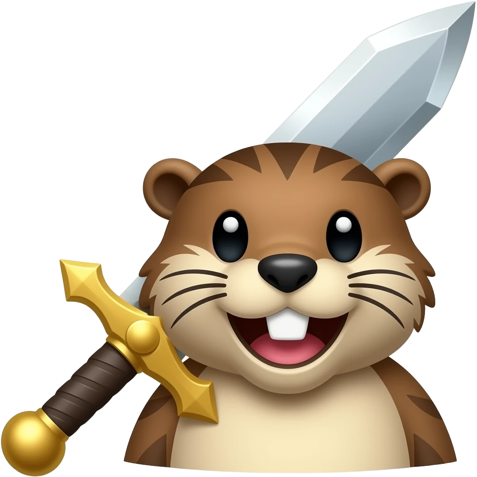 beaver sword emoji