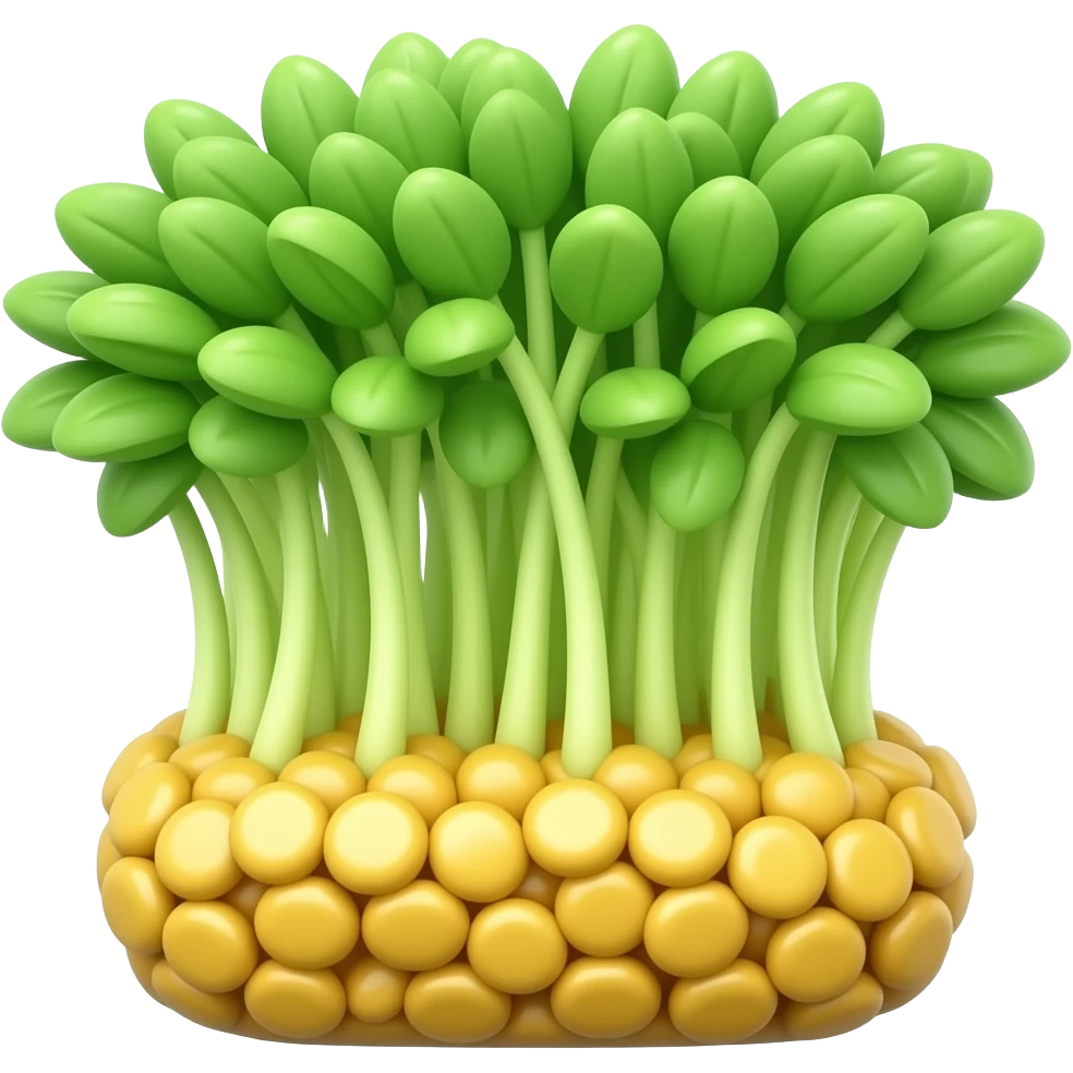 Short and fat beansprouts emoji