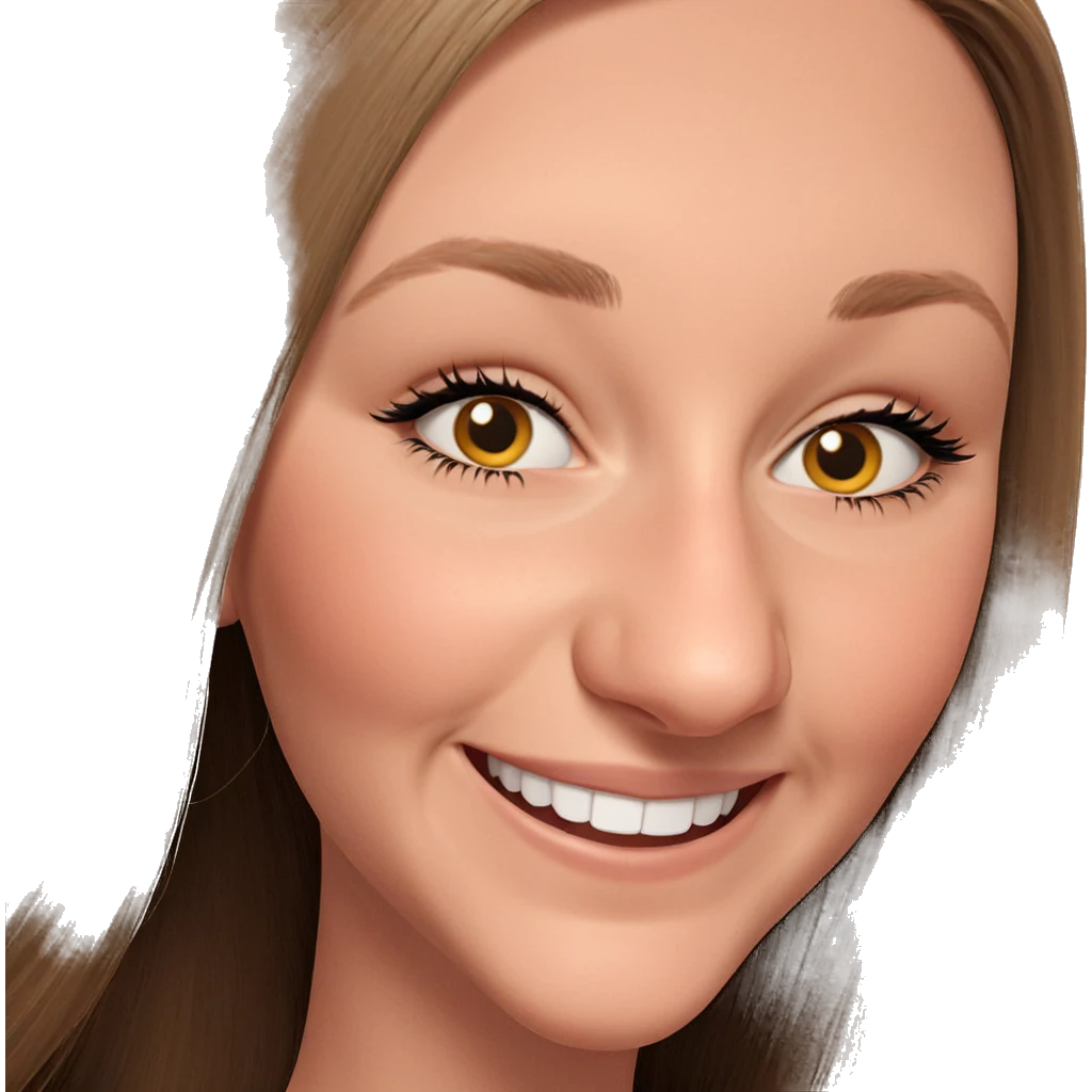 smiling girl with long hair emoji