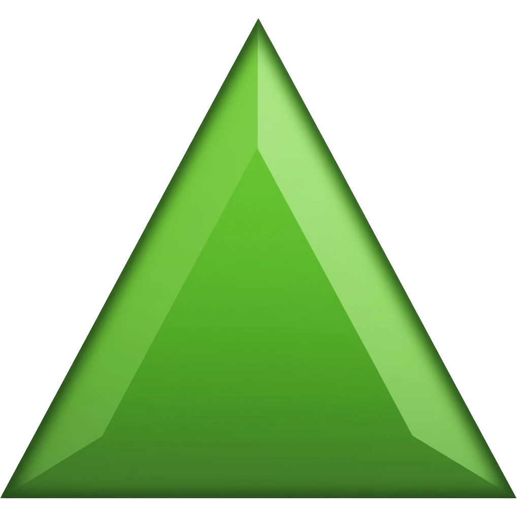 gere um emoji forma de triangulo na cor verde emoji