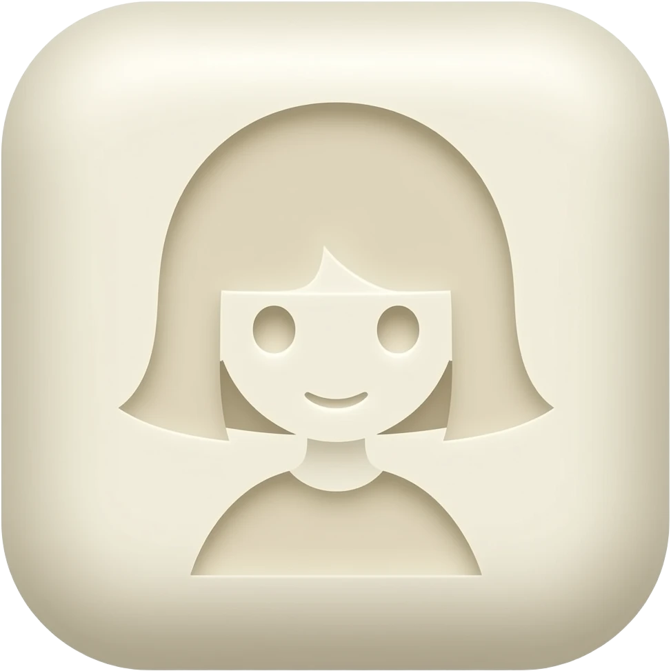 Minimalist girl solid off-white soap block, rectangular with rounded corners, matte chalk surface 🧖🏻‍♀️🛀🏻 emoji