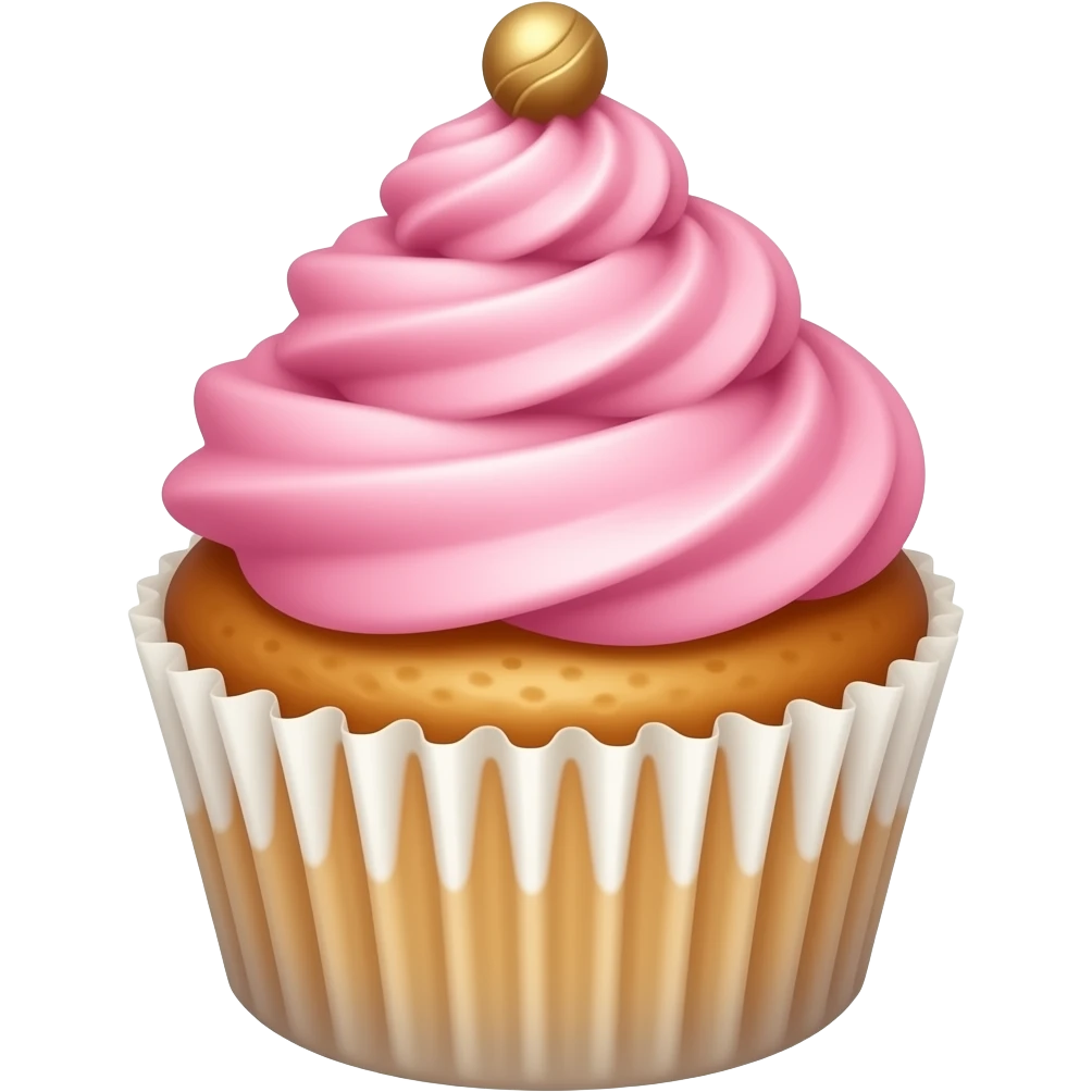 Cupcake with pink icing emoji