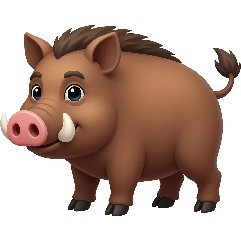 Cartoon boar emoji