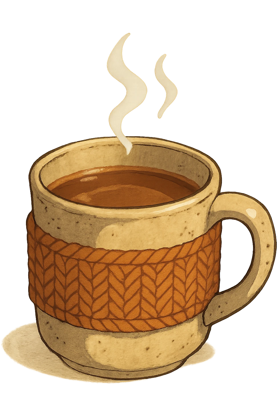 cozy mug of tea, no background emoji