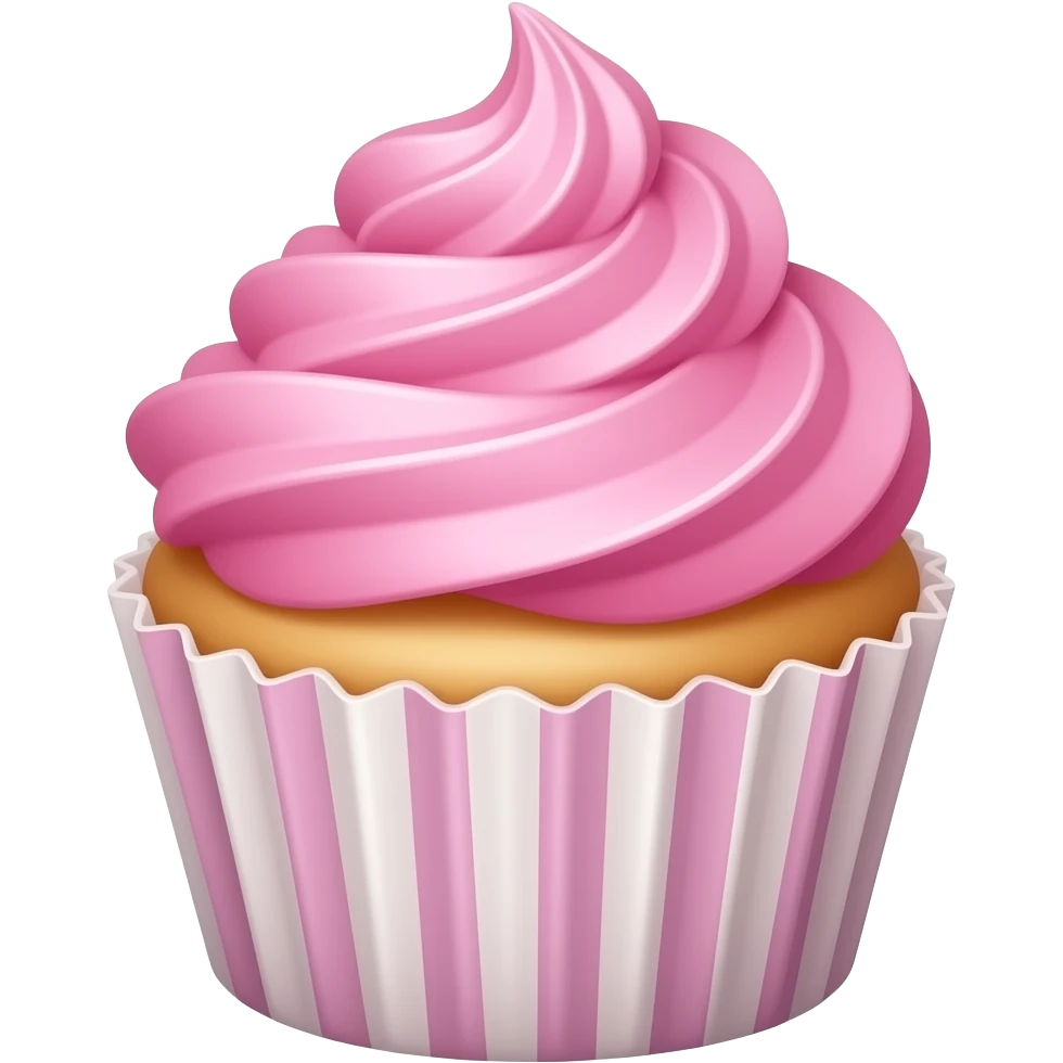 Cupcake with pink icing emoji