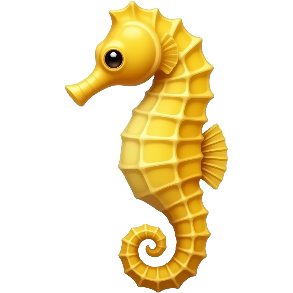 Left facing yellow seahore emoji