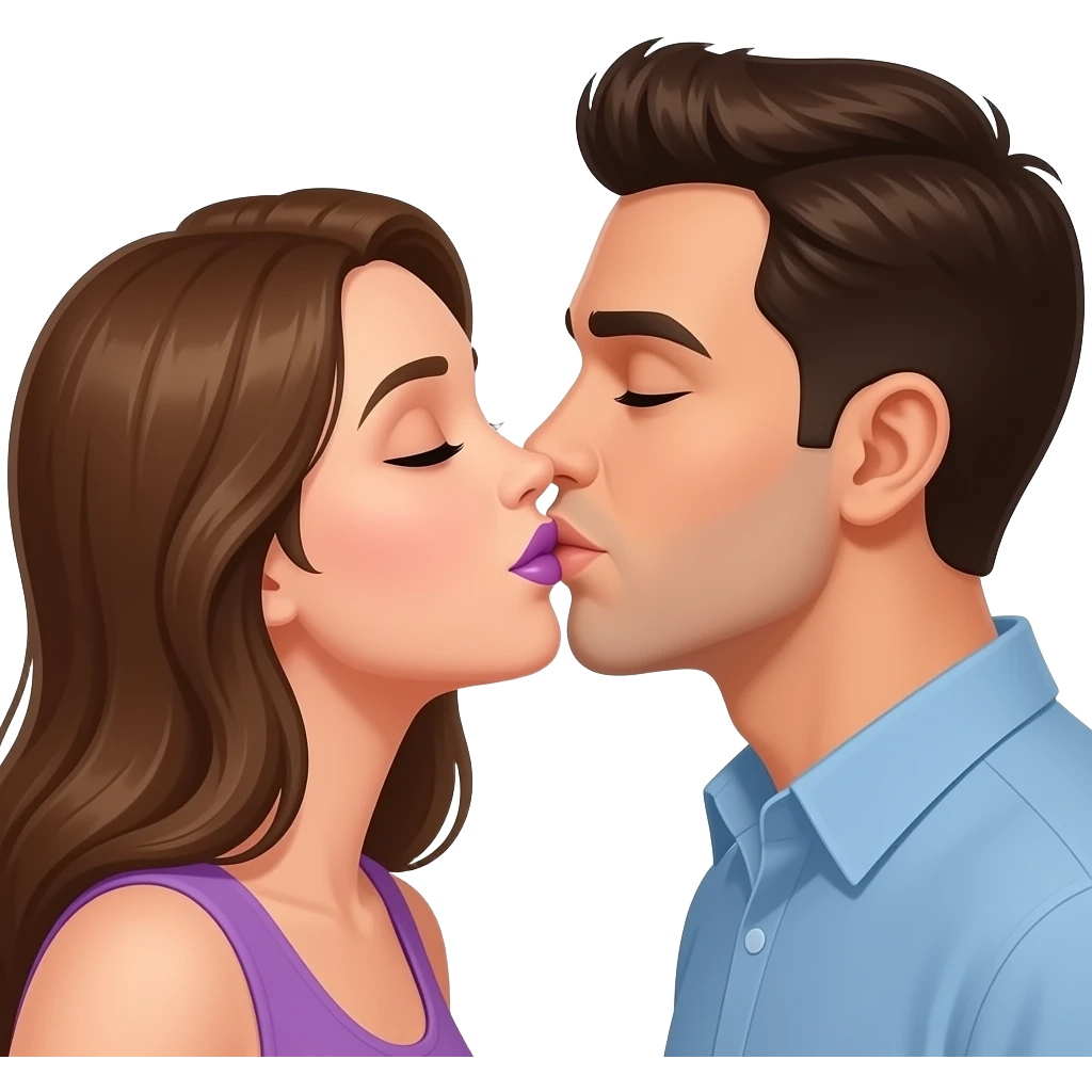 purple kiss emoji