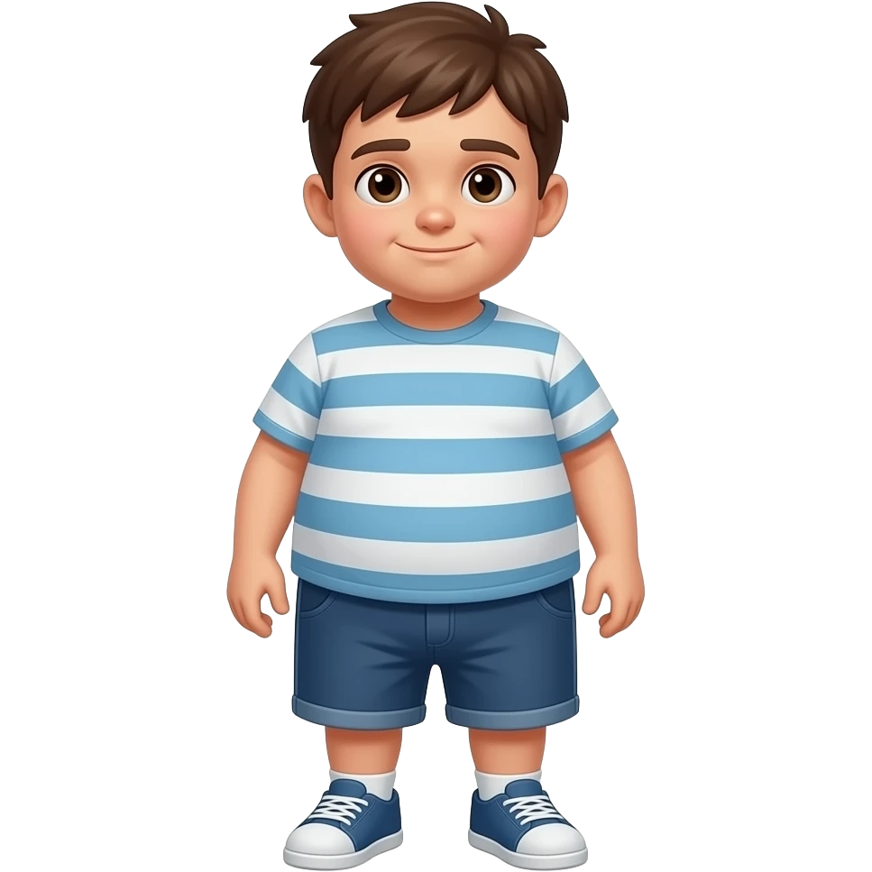 hazme un niño que se le vea todo el cuerpo que se llame Will i que sea gordo peró no muy gordo un poco feo emoji